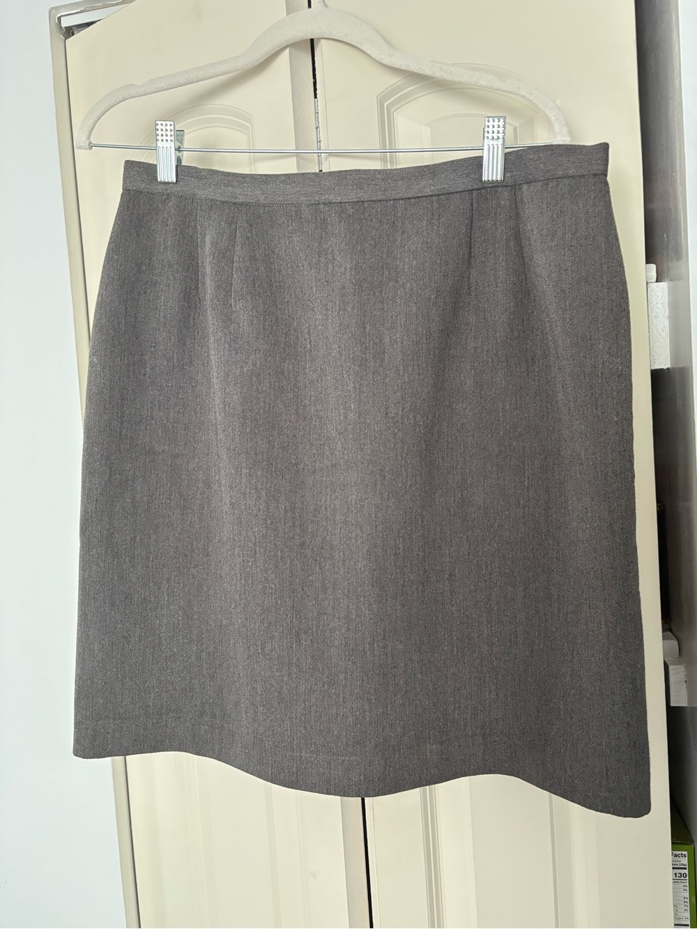 Dress Barn Solid Gray Pencil Skirt